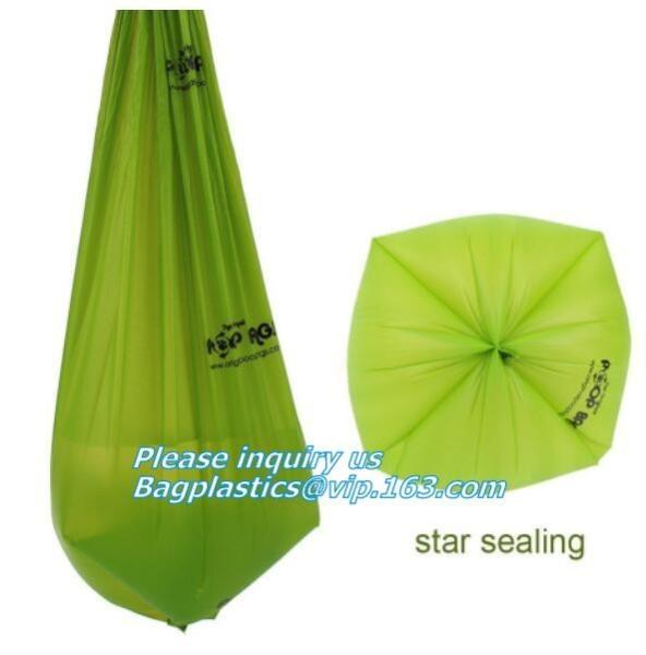 100% biodegradable compostable drawstring non plastic trash bag customized, eco