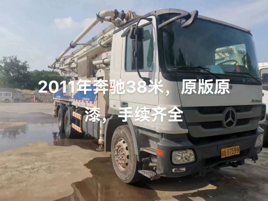 38m Used Concrete Pump Truck Construction Machinery Concrete Mixer Truck Heavy Equipment Truck Mounted Pump