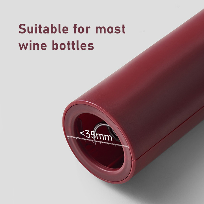 Black Red Rechargeable Electric Bottle Opener With 3.7V Power Source ABS