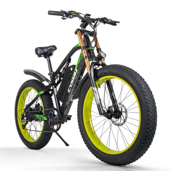 US EU STOCK Ebike Full Suspension Mountain Bike Electric 1000w 750w 50kmh CYSUM