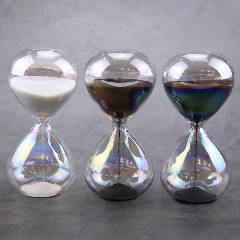 OEM ODM Glass Hourglass Sandtimer 5/10/15 Minutes Contemporary Style