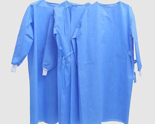 Disposable medical civil isolation surgical gown PP non woven fabric SMS PP PE