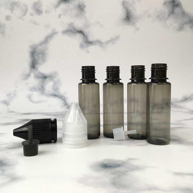 Transparent Childproof Screw Cap E liquid bottle with Custom Logo Printing
