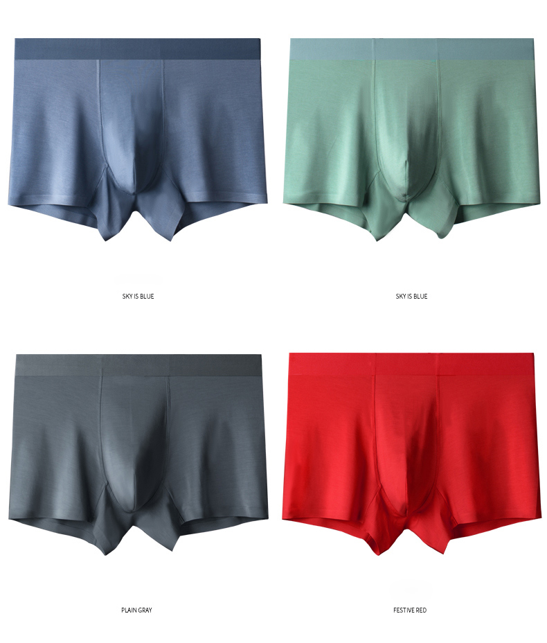 Elasticity 3XL Mens Boxer Briefs Seamless Morandi Color Plus Shorts