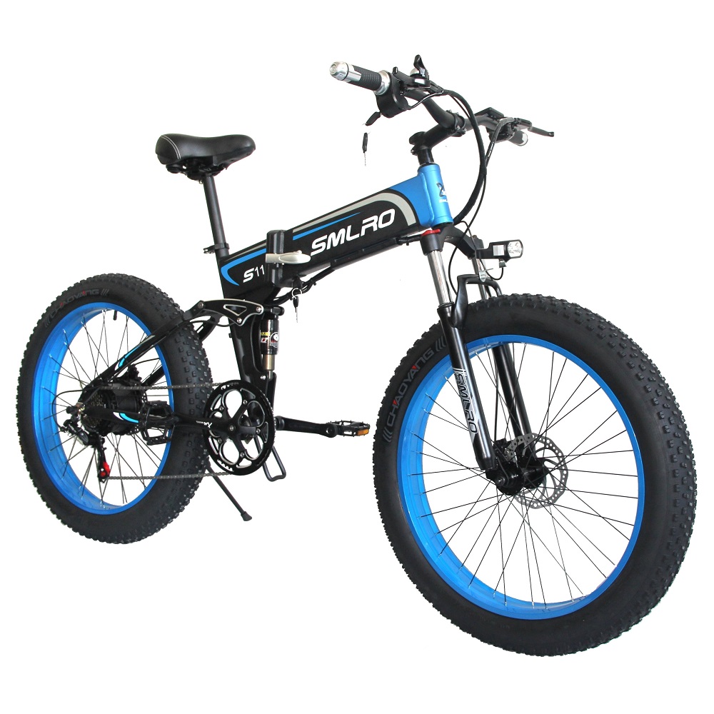SMLRO S11 26x4.0 inch Fat Tire Folding E-Bike 1000W Motor 10.4AH Lithium Battery Electric Bike Drop Shipping Available