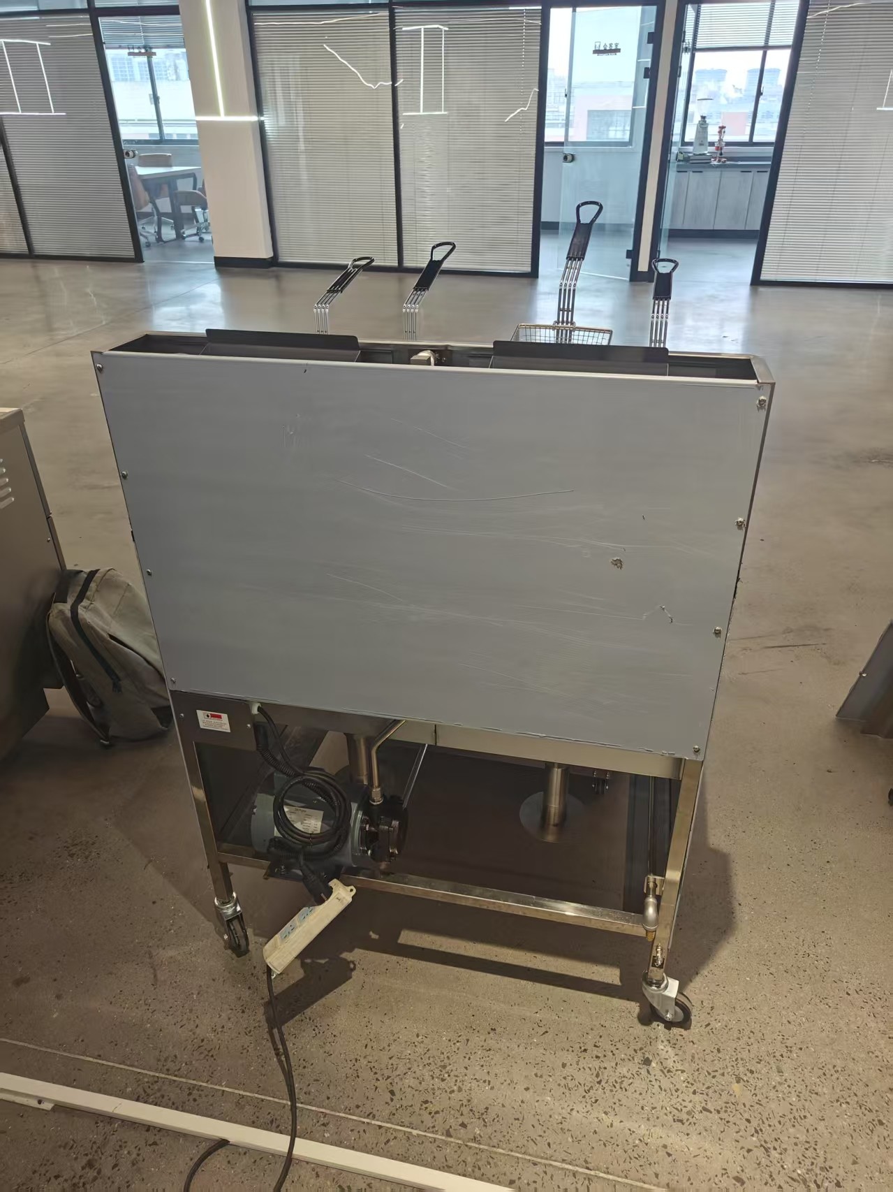 LPG Gas Natural gas Double Tanks Four Baskets Digital Panel gas Chips Open Fryer