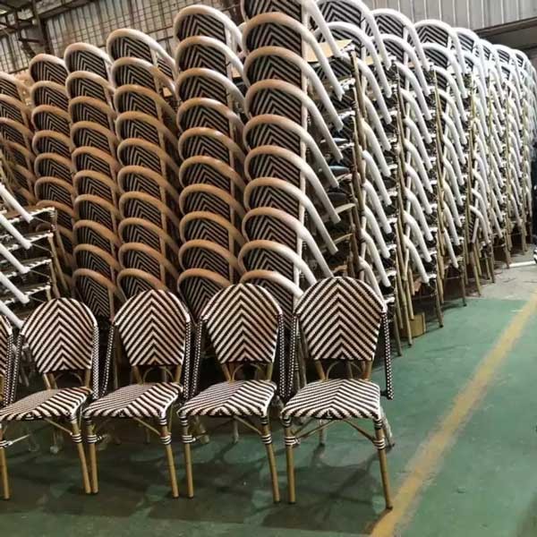 Outdoor Cafe Dining Waterproof Garden Chairs Furniture French Rattan