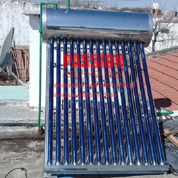 200L Enamal White Outer Tank Solar Water Heater 150L 304 Silver Tank Solar Collector