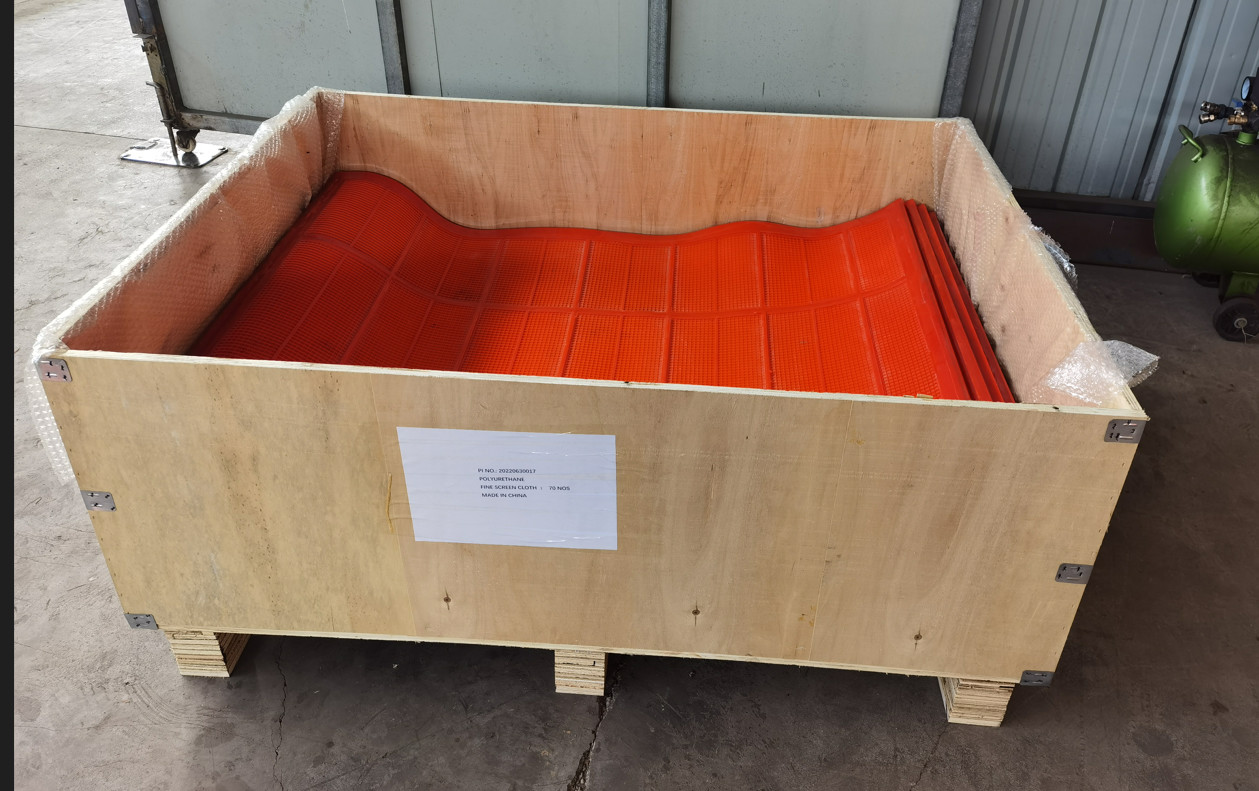 Polyurethane High Frequency 1040mmx700mm Vibrating Screen Mesh for