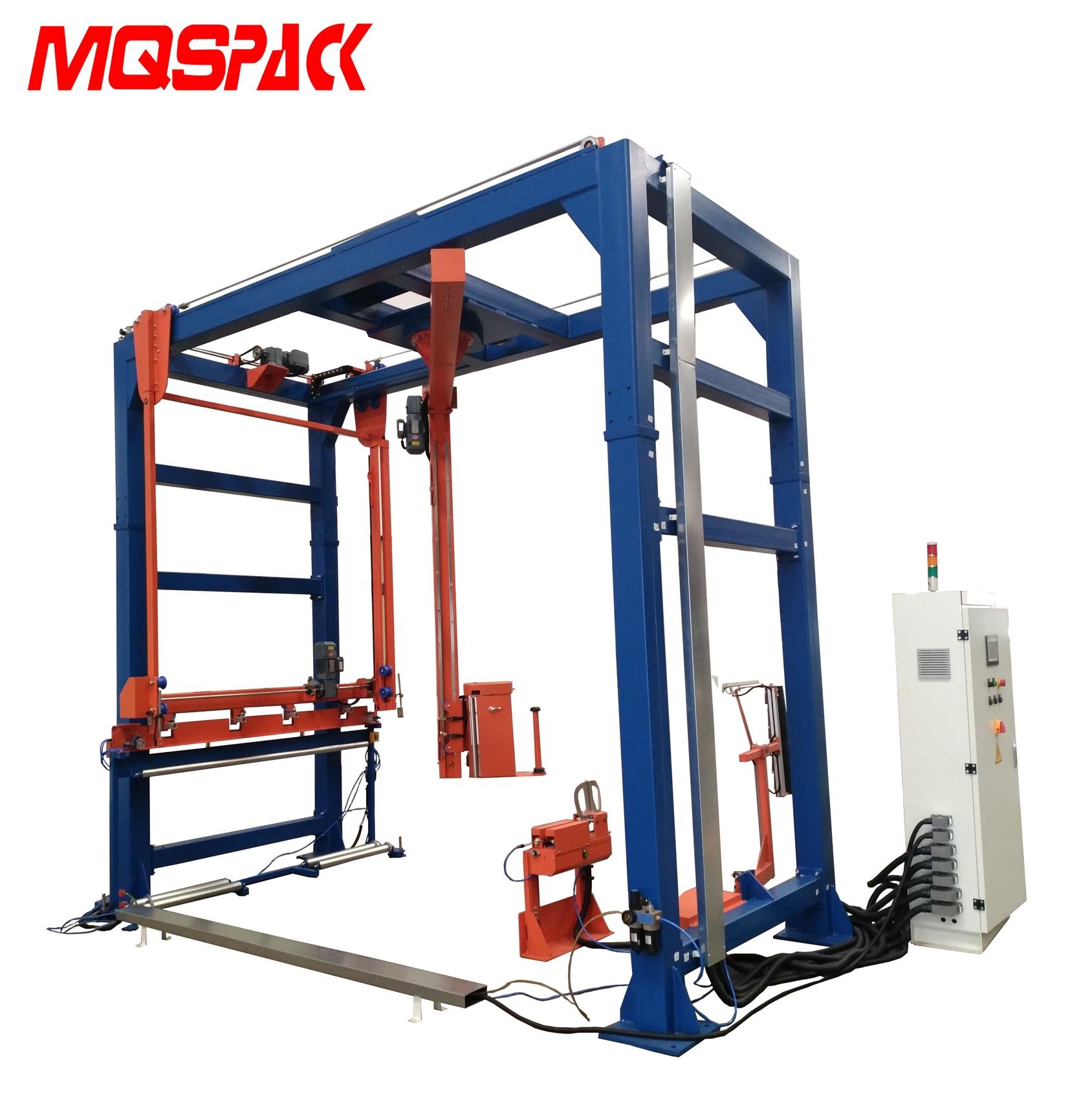  Automatic Rotary Arm Stretch Wrapper MP402D With Top Sheet Dispenser Manufactures