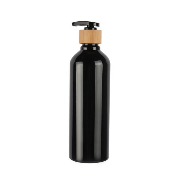 Black Round Shoulder PET Cosmetic Bottle 100ml 120ml 150ml 180ml 200ml 250ml