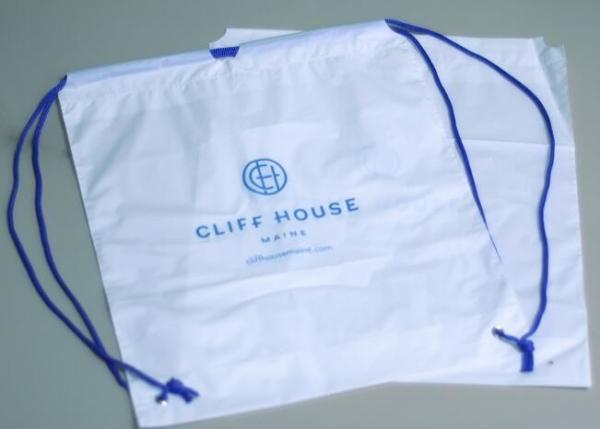 Biodegradable drawstring laundry poly bag with printing,Logo Printed Poly