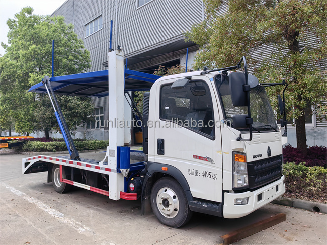 Howo Double deckers Flatbed Wrecker Tow Truck Sliding Platform Road Recovery Vehicle