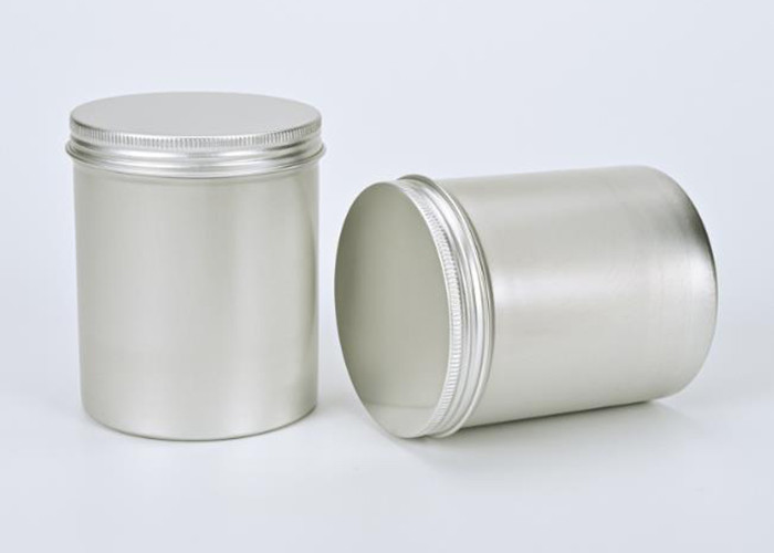 Silver 500g Aluminum Empty Lotion Jars , Aluminium Cosmetic Containers Recyclable