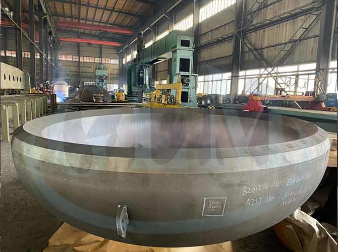Diameter 4200mm Torispherical Dish Ends, ASME Code Heads For Industrial Use