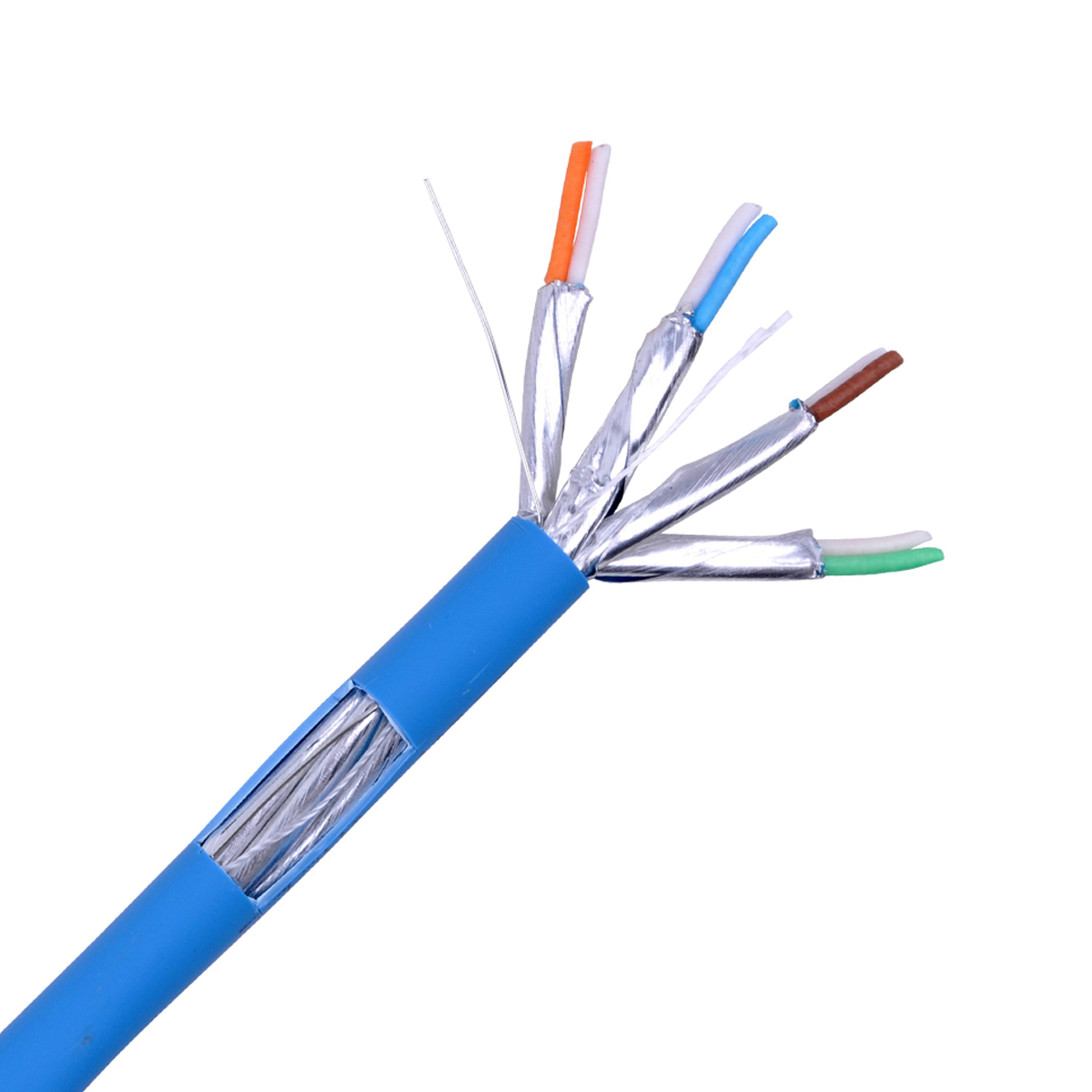 BC Copper Inner Conductor Cat7 FTP 23AWG Communication Networks Cable Lan Over-Braided