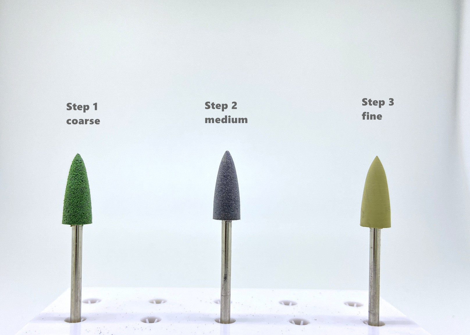HP Shank Dental Acrylic Polishing Burs Dentures Rubber Silicone Diamond Grinding Stones