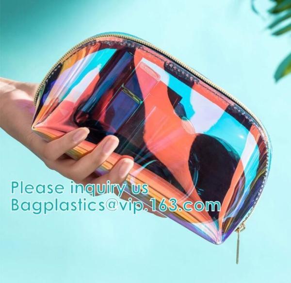 Eco Beauty Holographic Travel Cosmetic Bag,Makeup Bag PVC Holographic Laser