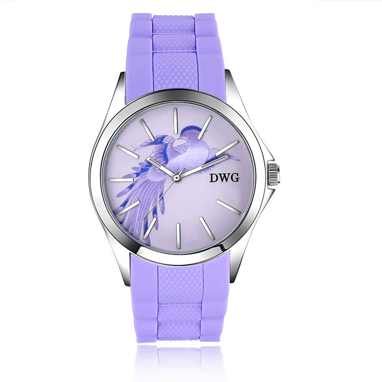 Japan Movt Silicone Sports Watch With Multi - Color Interchangeable Band