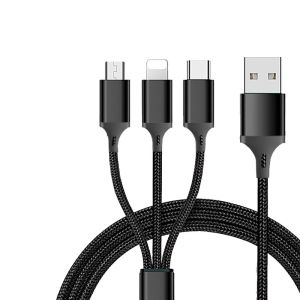 One Tow Three Mobile Phone Data Line For Iphone6 7 8 X Android Type C Three In