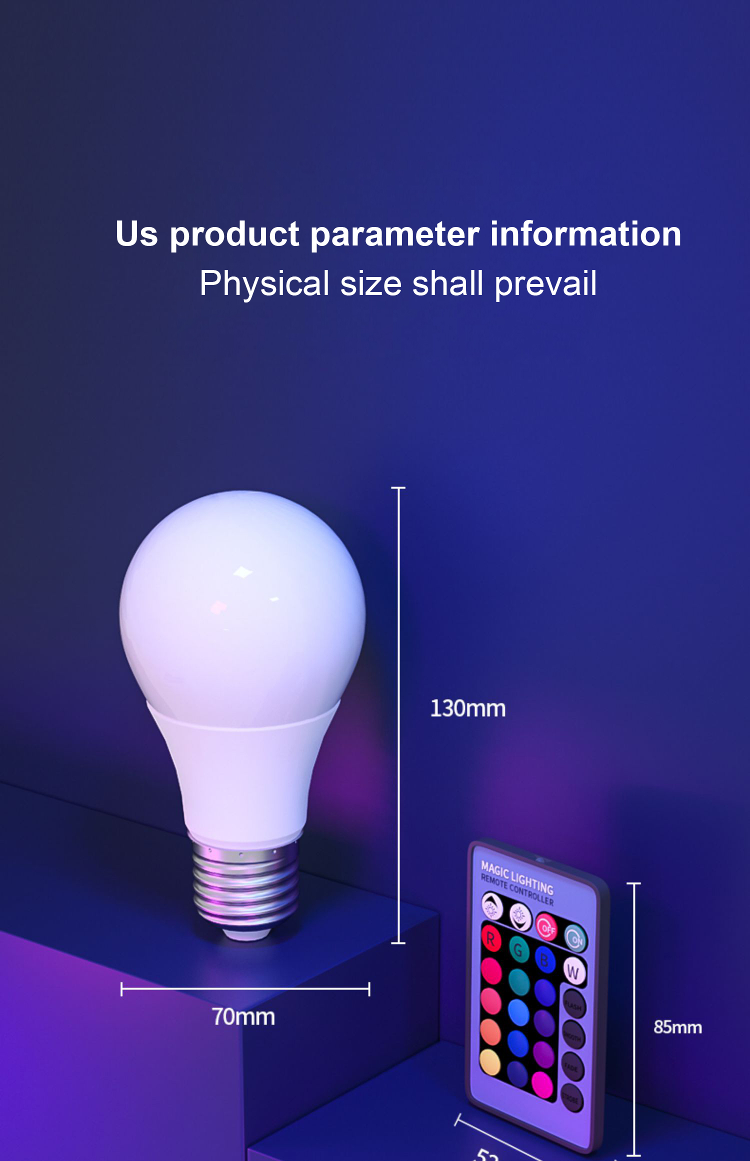 LED Light Atmosphere Light Home Decoration Bulb with Intelligent Control and Remote