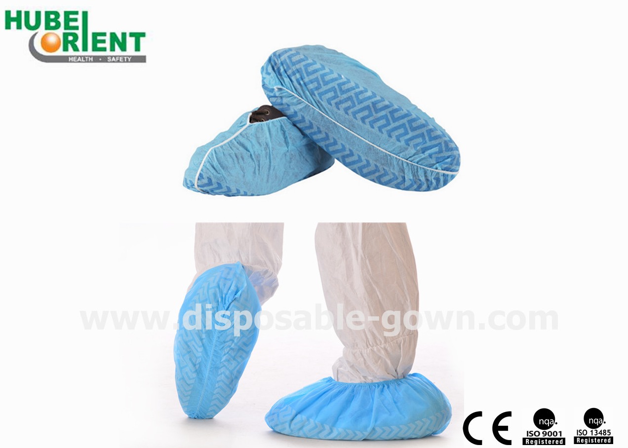 80g/m2 PP CPE Disposable Boot Covers With PVC Sole