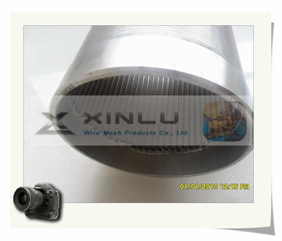Wedge Wire Water Well Screen Pipe 114mm Diameter Non Clogged For Dewatering