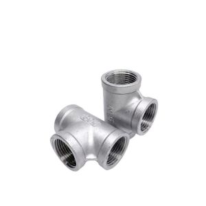 Water Pipe Equal Tee with CF8 Pipe Fittings and BSPT Thread