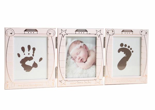 Quality Personalized Baby Hand And Footprint Photo Frame Keepsake Box Decoration for sale