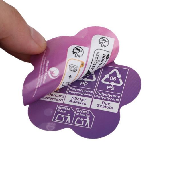 Multi layer seal label customization cosmetic sticker folding instructions