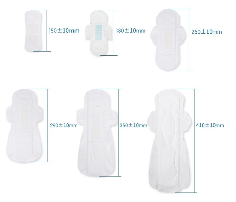Disposable Non Woven Fabric Dry Surface Cotton Sanitary Napkin