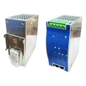  DIN-Rail Industrial 10G 90W 802.3bt PoE++ Injector with AC+DC Dual Power Input Manufactures