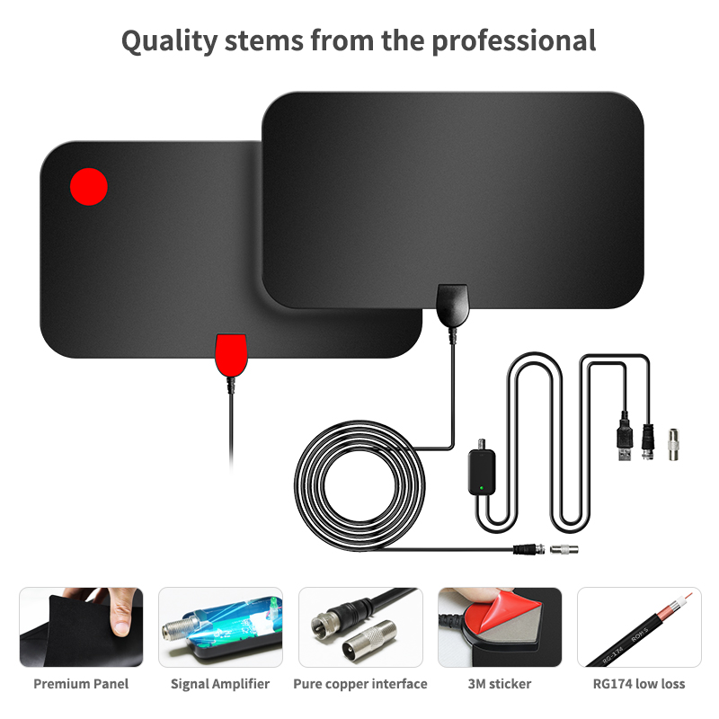 35mm Indoor Satellite Amplifier Signal Booster TV Antenna with 50 Ohm Input Impendence