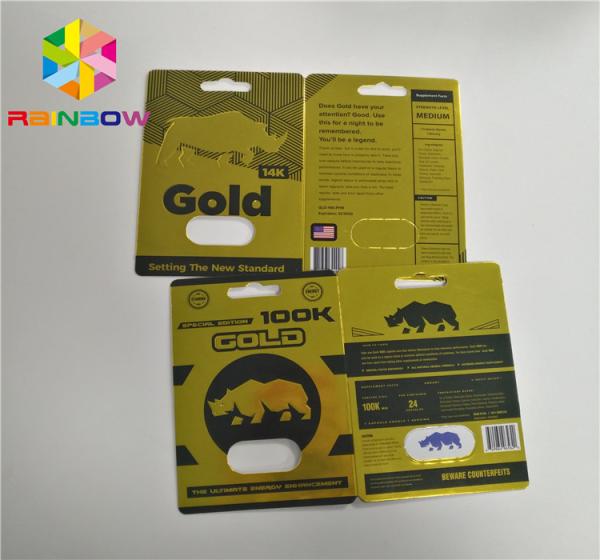 Gold Rhino 100k Male Sexual Performance Enhancement Pills Bottle 3d Effect