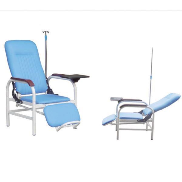 Hospital Use Blood Transfusion Chair Medical Chair Drainage Pole And Dining