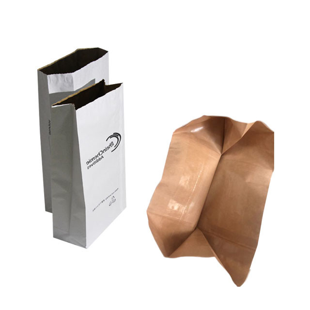 Recyclable 3 Layer Multiwall Kraft Paper Bags Pet Feed Rice Flour Sugar Bag