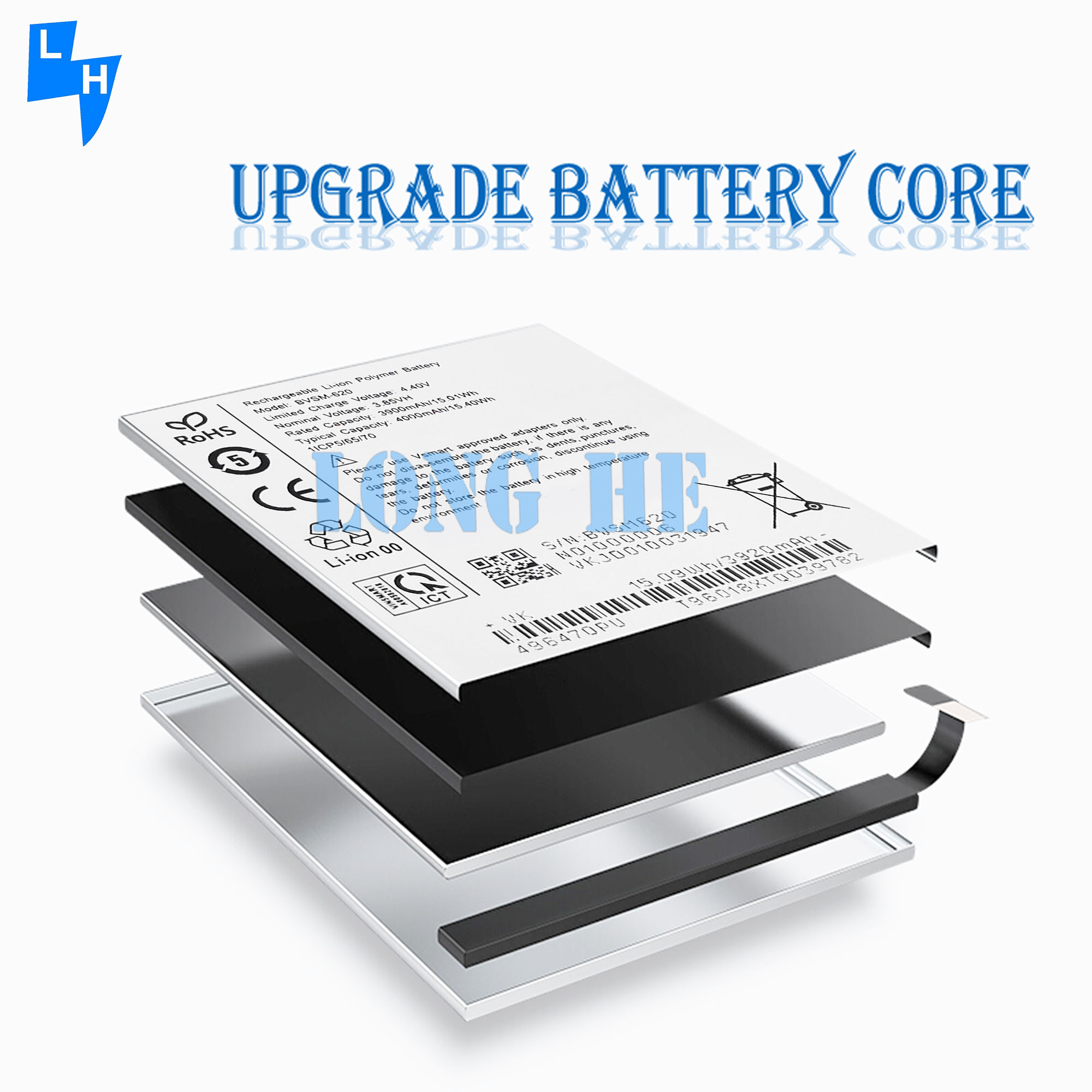 Vsmart Live 4 Batteries Original BVSM-620 OEM Phone Batteries for Dual IC Protection