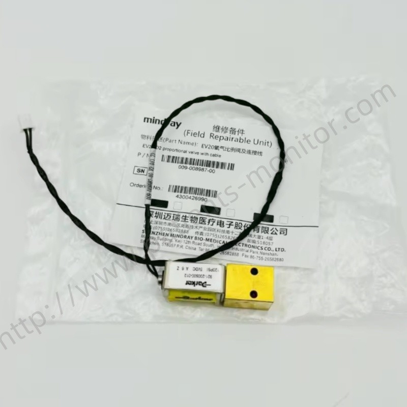 Mindray Ventilator Machine Parts EV20 O2 Oxygen Proportional Valve With Cable For Hospital Medical Device