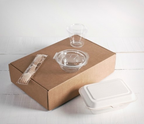 Custom Printing Kraft Paper Take Out Boxes , ECO Paper Takeaway Box