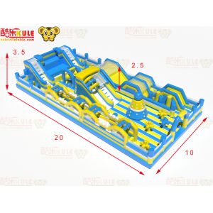 Big Circle Obstacles With Slides Inflatable jumping playground