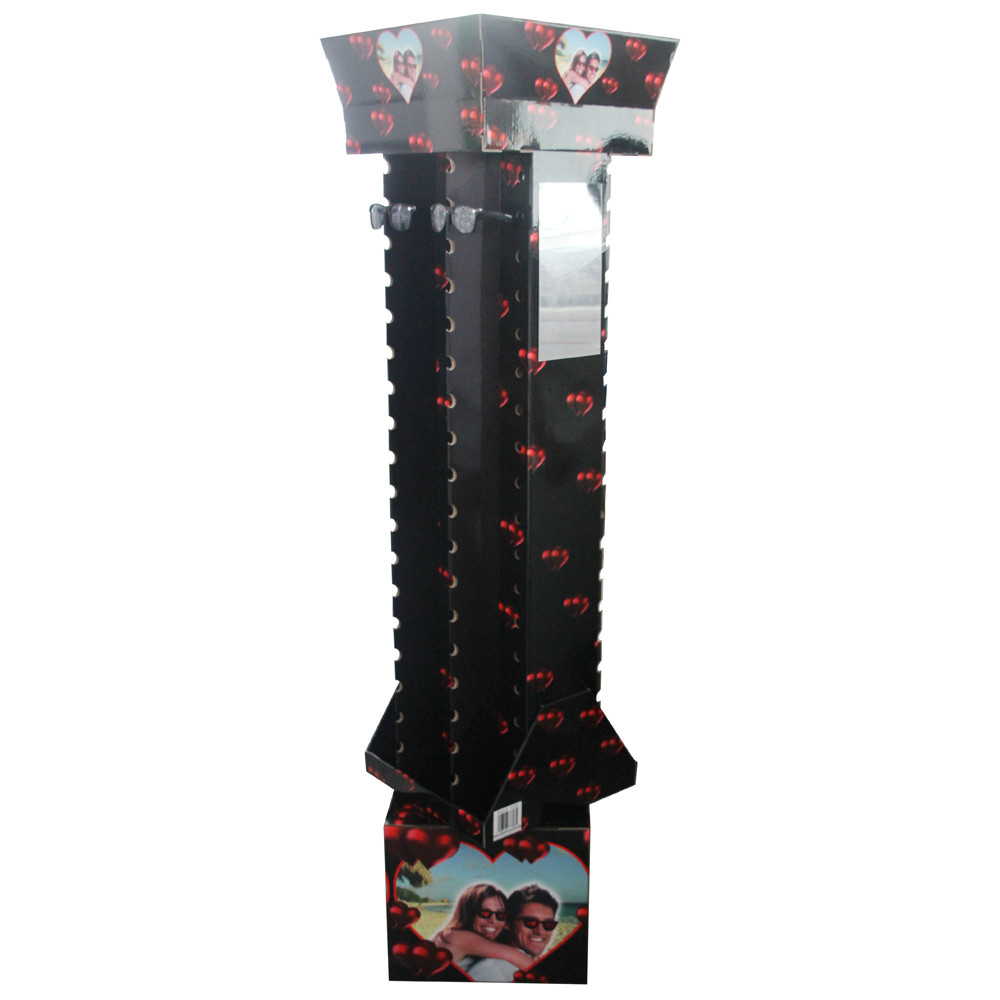 Patterned Free Standing Display Units For Glasses Advertisement ISO Approval