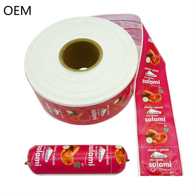 Sample Free Custom Logo Surface Printing Plastic Sausage Casings For Sausages