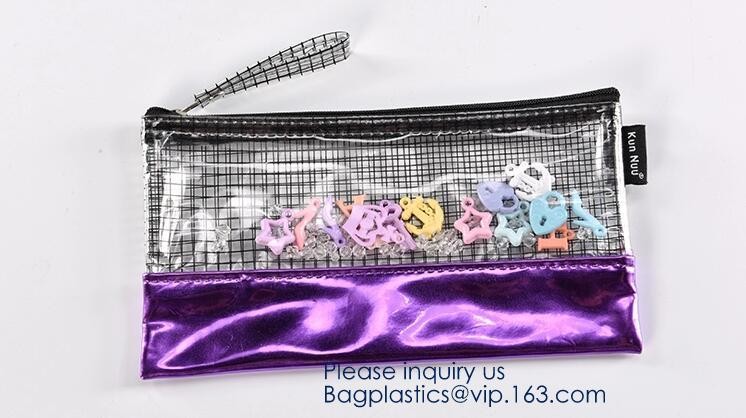 EVA High Quality Holographic neon New Design Custom PVC Jelly Bag Cosmetic Custom Make up Bag for Women BAGEASE PACKAGE