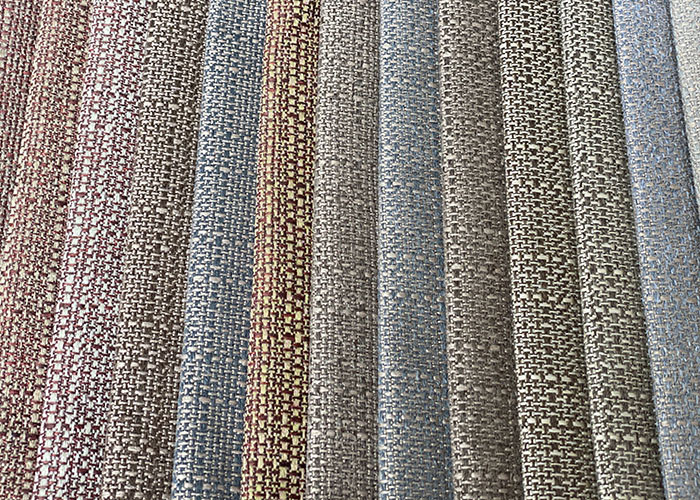 Woven Sofa Upholstery Fabrics , 145cm Linen Furniture Fabric