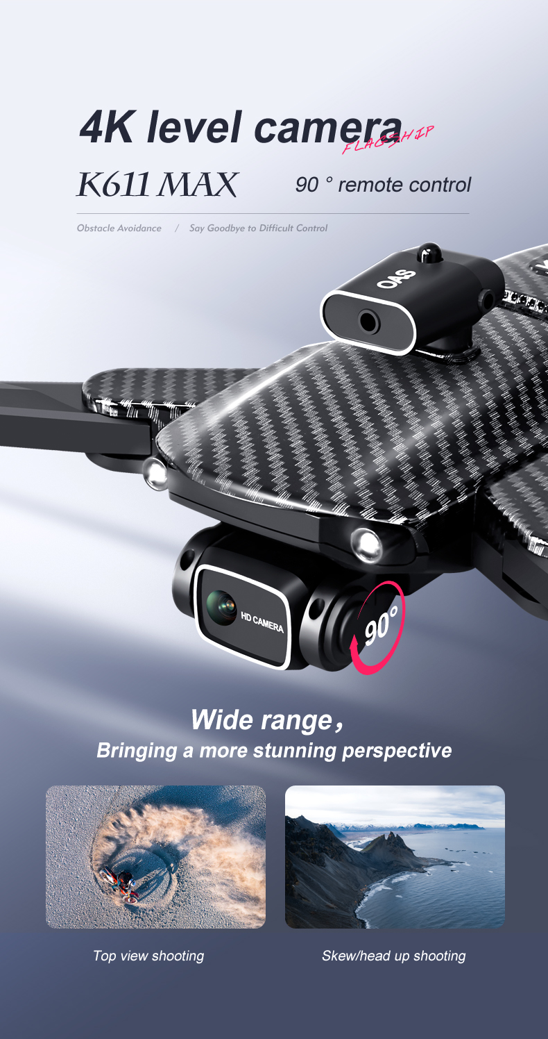 Mini Aerial Camera K818 Max 4k Drone with Brushless Optical Flow Positioning and 2.4g Wifi Fpv Control Type Remote Control