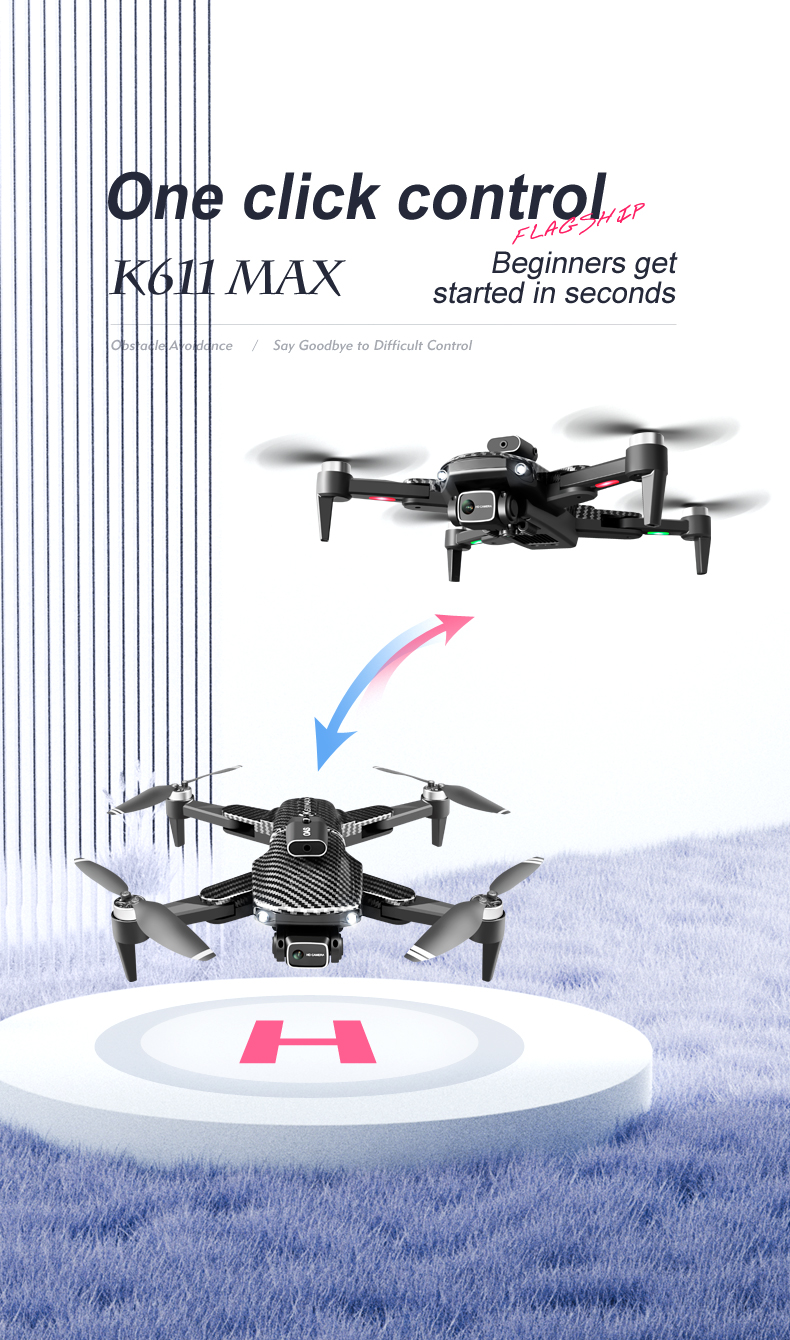 Mini Aerial Camera K818 Max 4k Drone with Brushless Optical Flow Positioning and 2.4g Wifi Fpv Control Type Remote Control
