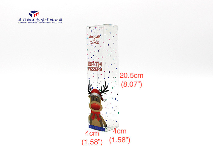 Christmas Gift Rectangle Custom Printed Plastic Boxes Offset Printing 11X8X13.5cm