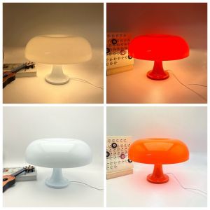 LED Mushroom Decoration Lighting Orange White Mushroom Table Lamp