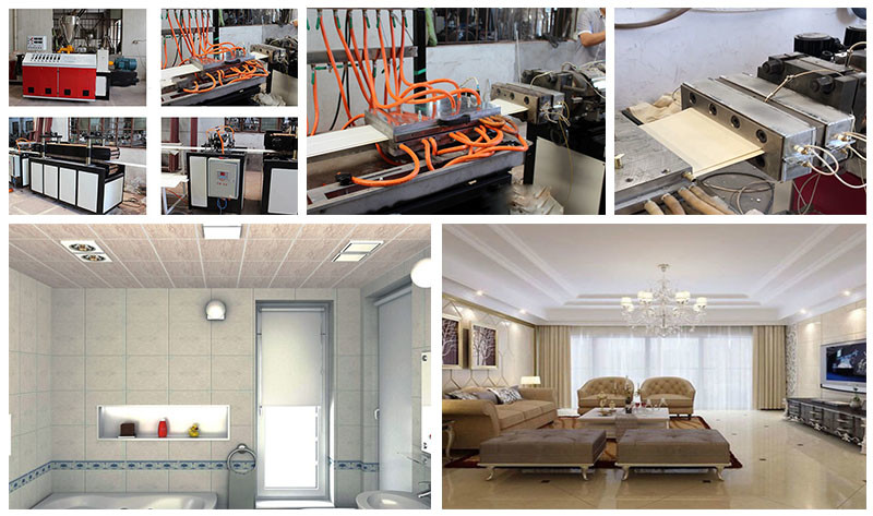 Double Screw PVC Ceiling Production Line Plastic Profile 200kg/H Wall Panel Making Machine