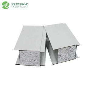 China AMBER 80KG/㎡ 50mm EPS Sandwich Panel with B Fire Proofing on sale